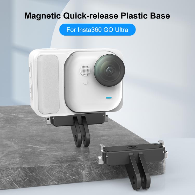 For Insta360 GO  UItra PULUZ Plastic Magnetic Quick Release Base Mount  - Black