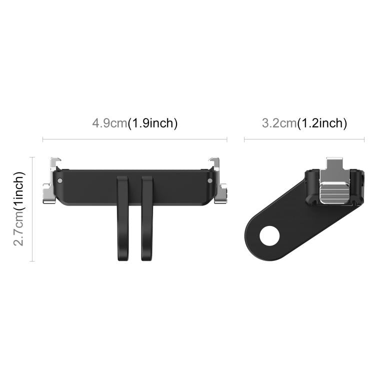 For Insta360 GO  UItra PULUZ Plastic Magnetic Quick Release Base Mount  - Black