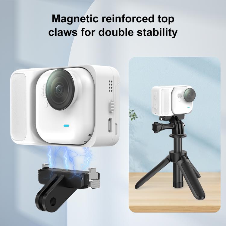 For Insta360 GO  UItra PULUZ Plastic Magnetic Quick Release Base Mount  - Black