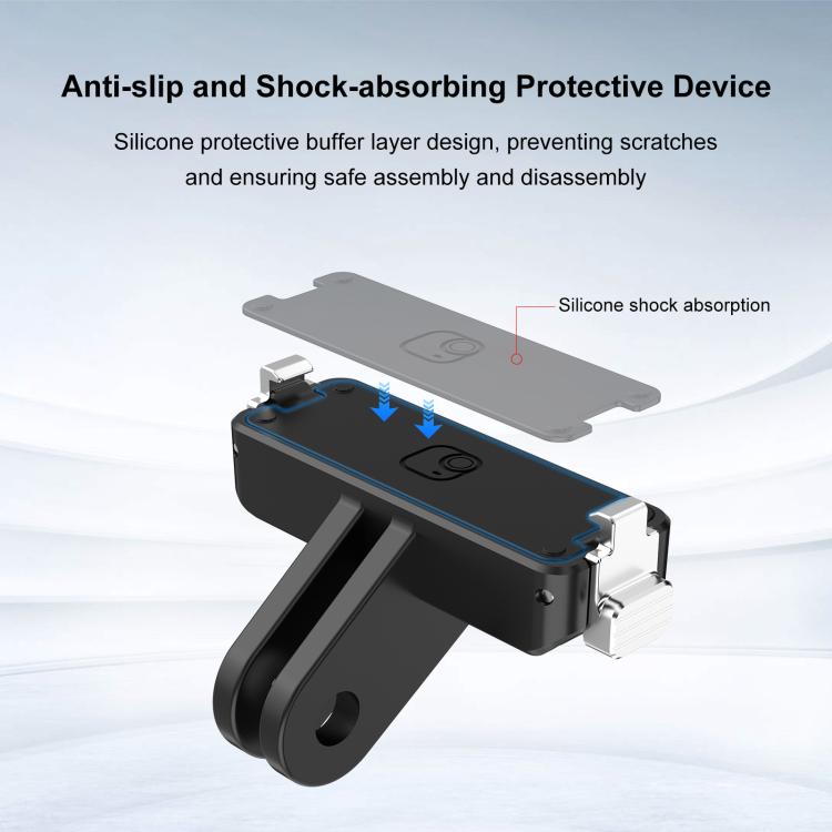 For Insta360 GO  UItra PULUZ Plastic Magnetic Quick Release Base Mount  - Black