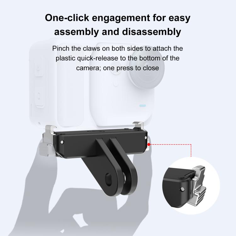 For Insta360 GO  UItra PULUZ Plastic Magnetic Quick Release Base Mount  - Black