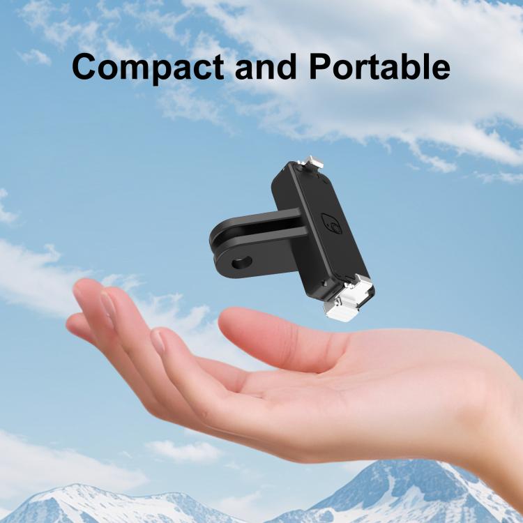 For Insta360 GO  UItra PULUZ Plastic Magnetic Quick Release Base Mount  - Black