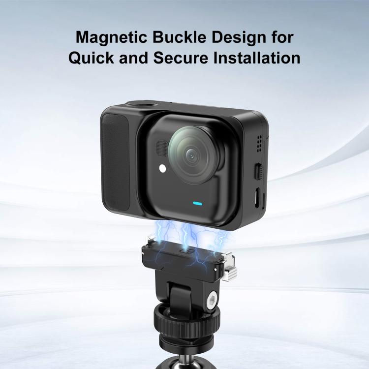 For Insta360 GO  UItra PULUZ Plastic Gimbal Magnetic Quick Release Base Mount  - Black