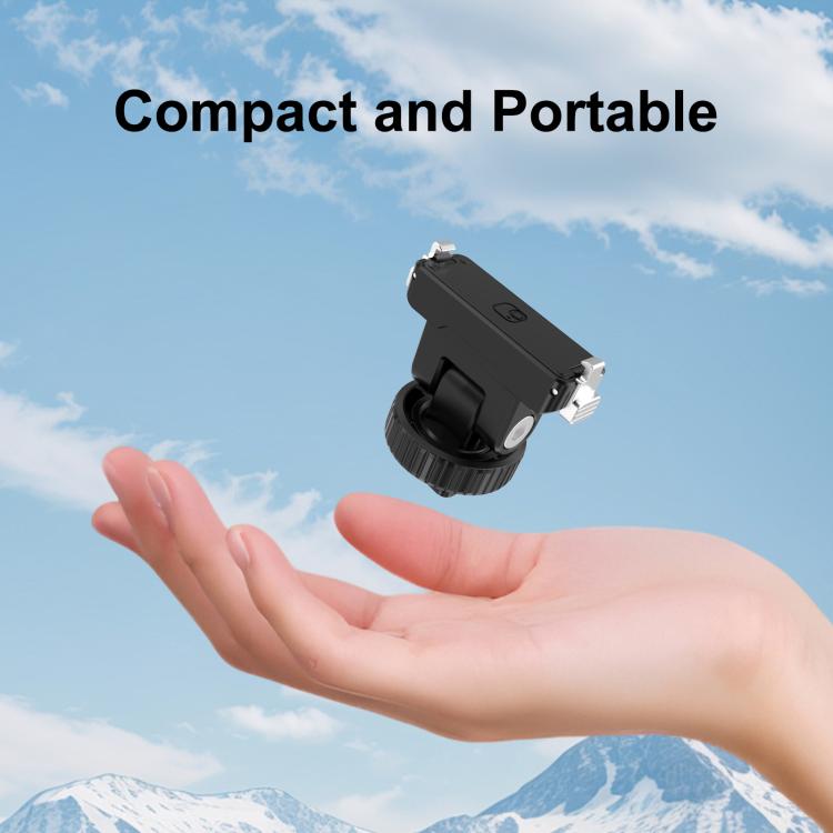 For Insta360 GO  UItra PULUZ Plastic Gimbal Magnetic Quick Release Base Mount  - Black