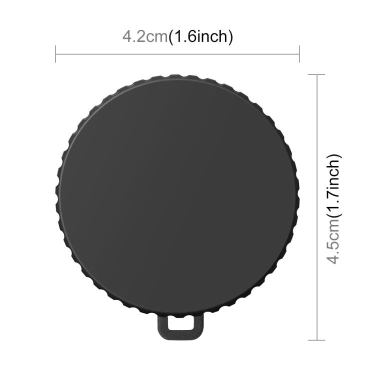 For DJI Osmo Action 6 PULUZ Silicone Lens Cap with Strap  - Black