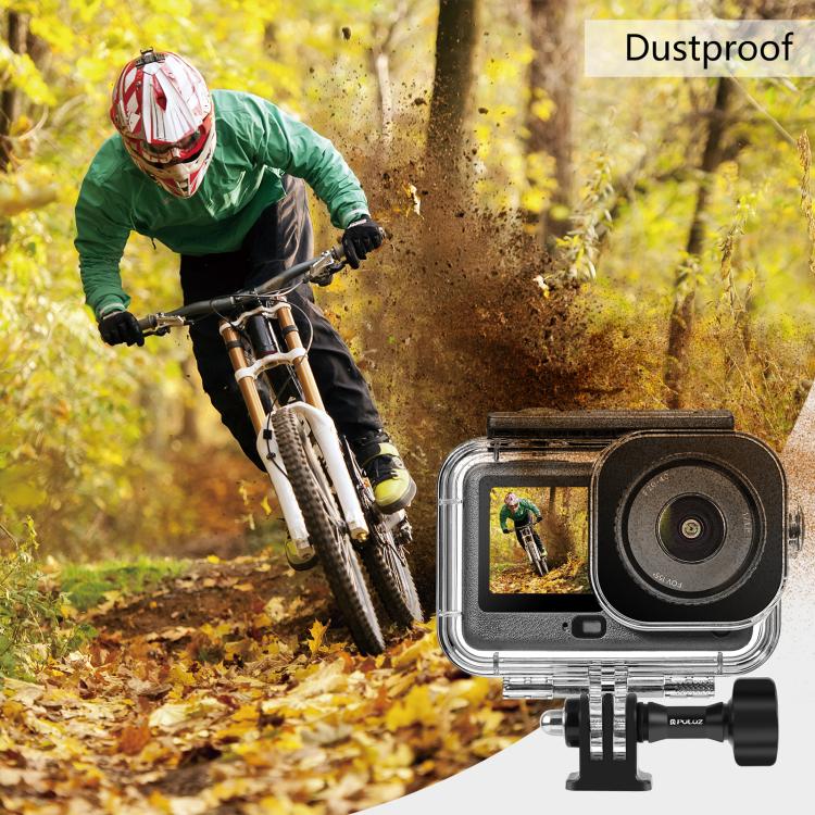 For DJI Osmo Action 6 PULUZ 60m / 196ft Underwater Waterproof Diving Shell with Invisible Adapter & Long Screw  - Transparent