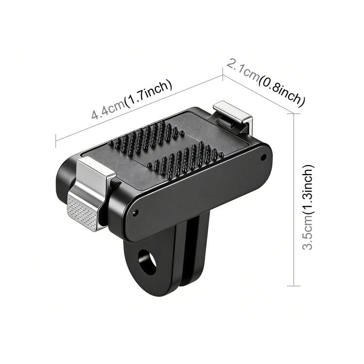 For DJI Osmo Action 6 / Nano PULUZ Plastic Magnetic Quick Release Base Mount  - Black