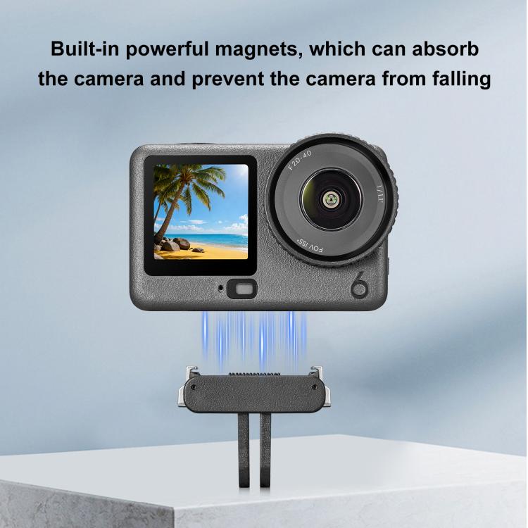For DJI Osmo Action 6 / Nano PULUZ Plastic Magnetic Quick Release Base Mount  - Black