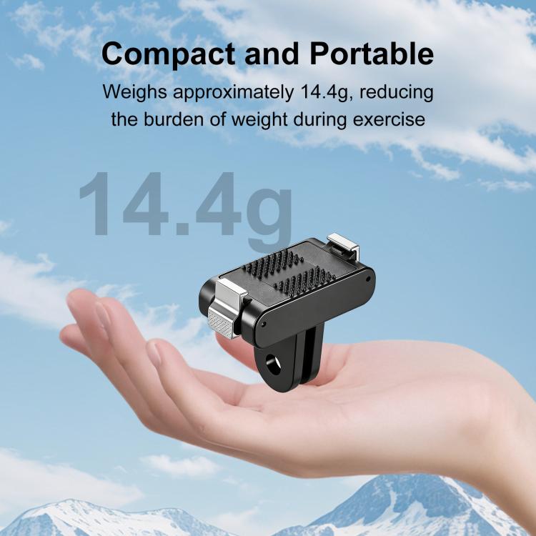 For DJI Osmo Action 6 / Nano PULUZ Plastic Magnetic Quick Release Base Mount  - Black