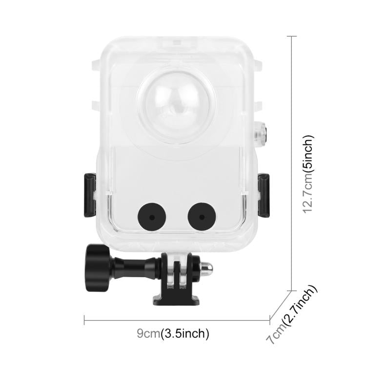 For DJI Osmo 360 PULUZ 40m Depth Waterproof Camera Case Diving Housing Underwater Cover  - Transparent