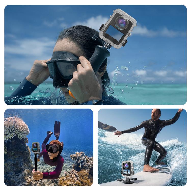 For DJI Osmo 360 PULUZ 40m Depth Waterproof Camera Case Diving Housing Underwater Cover  - Transparent