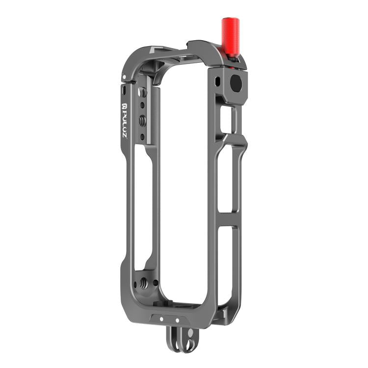 For Insta360 X4 Air PULUZ Metal Protective Cage Expansion Frame with Cold Shoe Bases & Lens Cover  - Grey