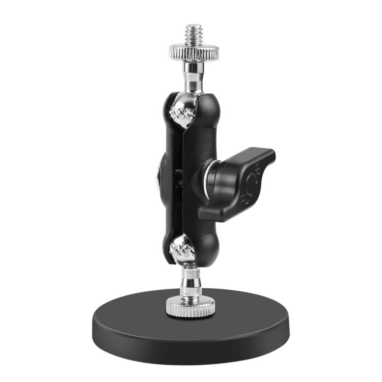 PULUZ Magnetic Pea-Style Clip Mount Holder with Mount Adapter & Long Screw  - Black
