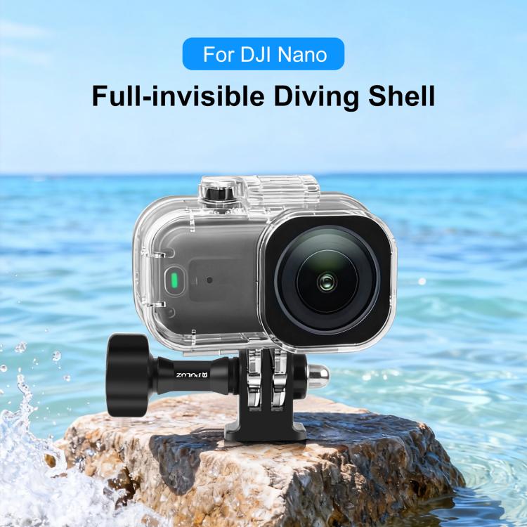 For DJI Osmo Nano PULUZ 45m Depth Waterproof Main Body Camera Case Diving Housing Underwater Cover  - Transparent