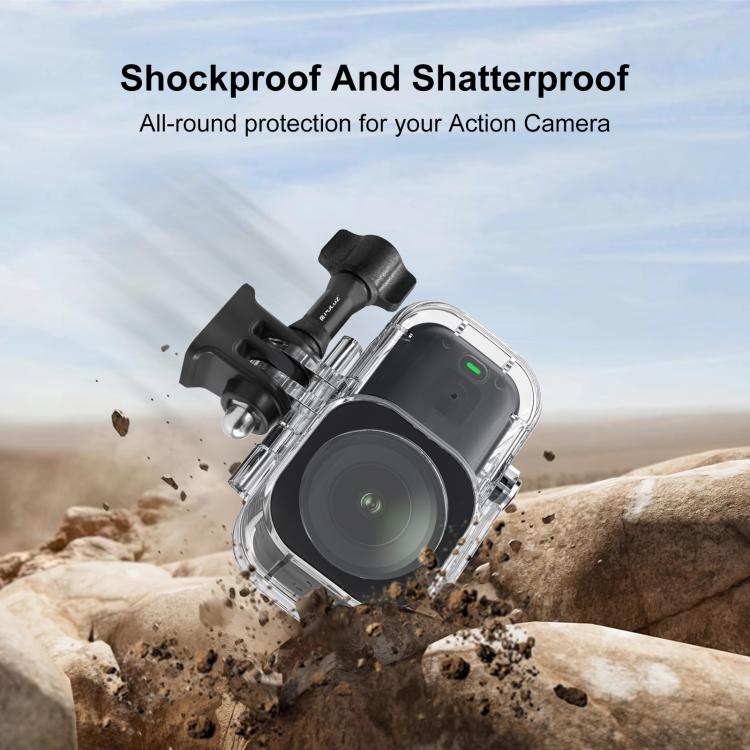 For DJI Osmo Nano PULUZ 45m Depth Waterproof Main Body Camera Case Diving Housing Underwater Cover  - Transparent