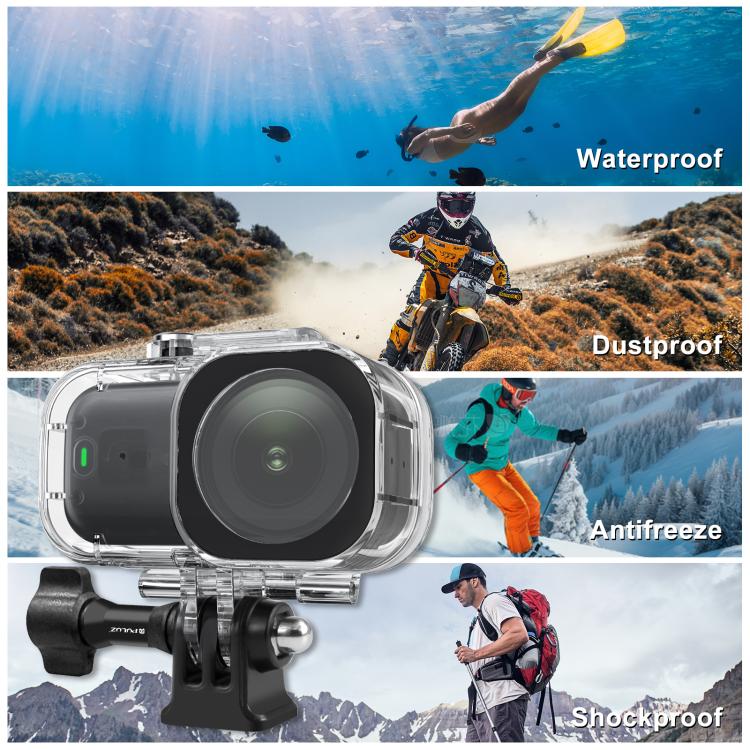 For DJI Osmo Nano PULUZ 45m Depth Waterproof Main Body Camera Case Diving Housing Underwater Cover  - Transparent