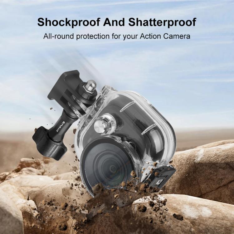 For Insta360 GO Ultra PULUZ 50m Waterproof Case Thumb Main Body Camera Dive Housing Cover  - Transparent