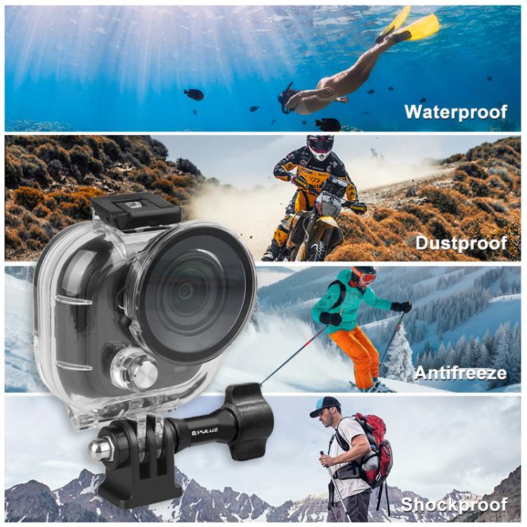 For Insta360 GO Ultra PULUZ 50m Waterproof Case Thumb Main Body Camera Dive Housing Cover  - Transparent