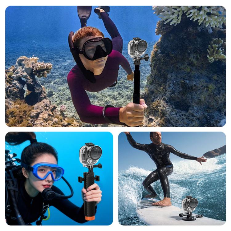 For Insta360 GO Ultra PULUZ 50m Waterproof Case Thumb Main Body Camera Dive Housing Cover  - Transparent