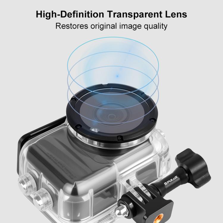 For Insta360 GO Ultra PULUZ 50m Waterproof Case Camera Dive Housing Cover  - Transparent