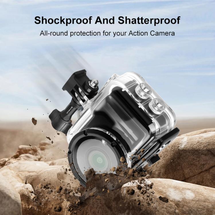For Insta360 GO Ultra PULUZ 50m Waterproof Case Camera Dive Housing Cover  - Transparent
