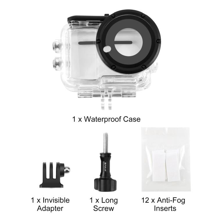 For Insta360 GO Ultra PULUZ 50m Waterproof Case Camera Dive Housing Cover  - Transparent