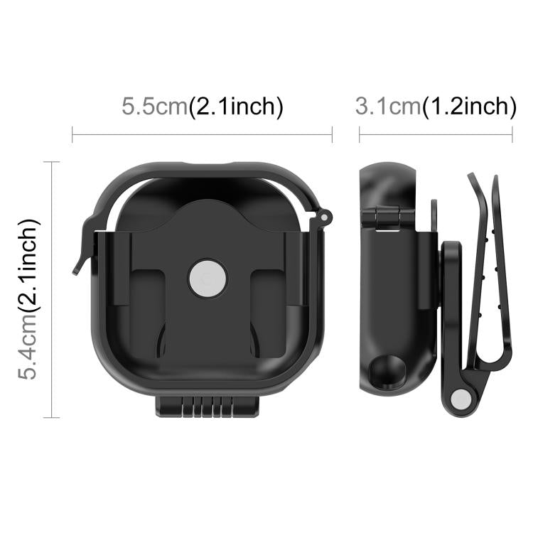 For Insta360 GO Ultra PULUZ Baseball Hat Clip Camera POV Vlog Mount  - Black