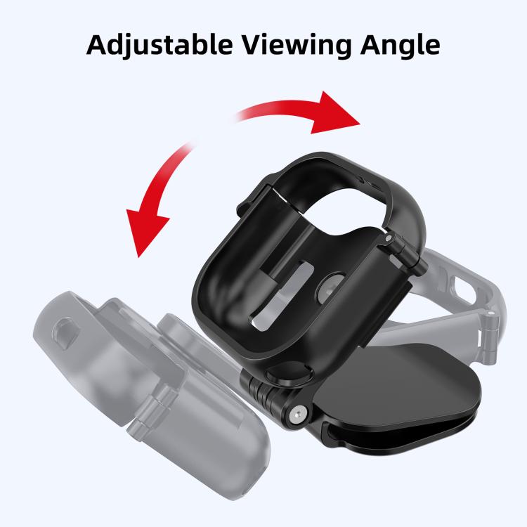 For Insta360 GO Ultra PULUZ Baseball Hat Clip Camera POV Vlog Mount  - Black