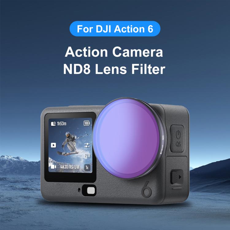 For DJI Osmo Action 6 PULUZ Action Camera ND8 Lens Filter