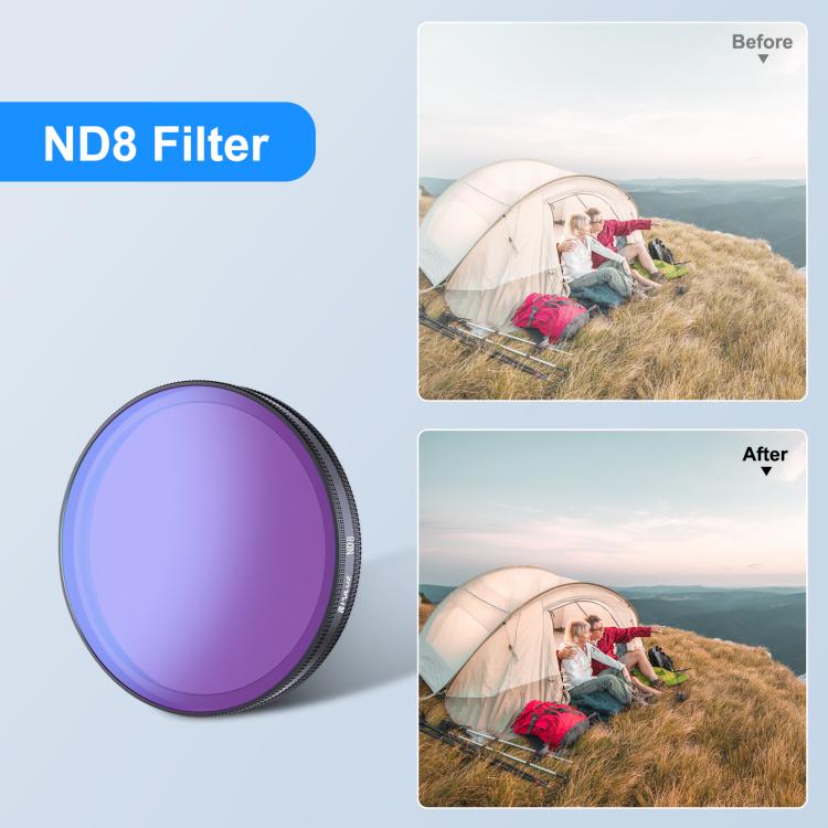 For DJI Osmo Action 6 PULUZ Action Camera ND8 Lens Filter
