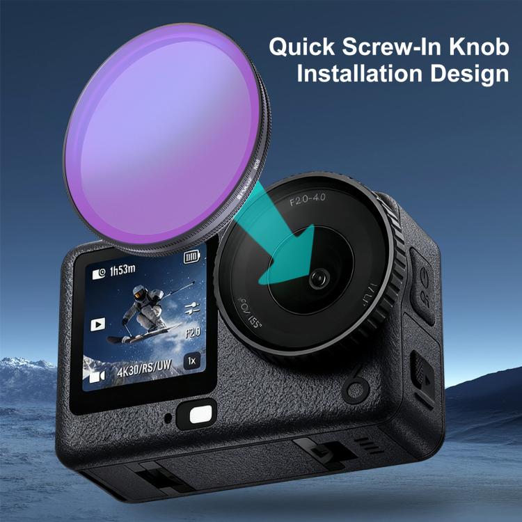 For DJI Osmo Action 6 PULUZ Action Camera ND8 Lens Filter