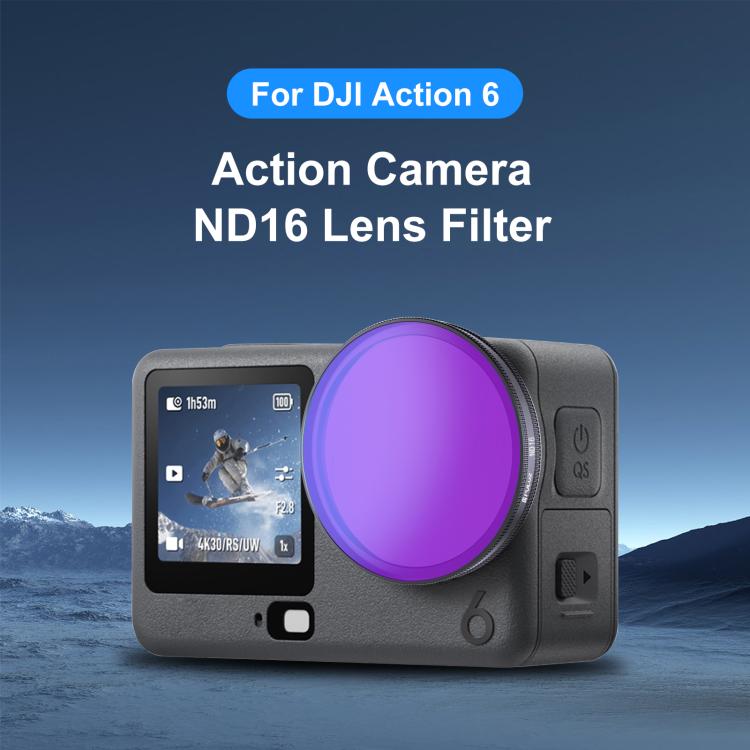 For DJI Osmo Action 6 PULUZ Action Camera ND16 Lens Filter