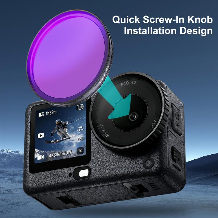 For DJI Osmo Action 6 PULUZ Action Camera ND32 Lens Filter