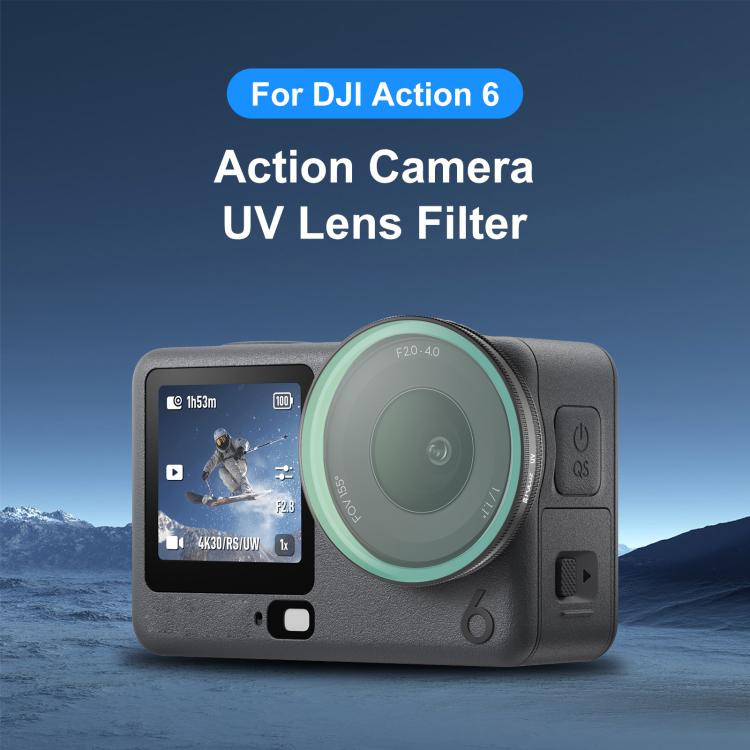For DJI Osmo Action 6 PULUZ Action Camera UV Lens Filter