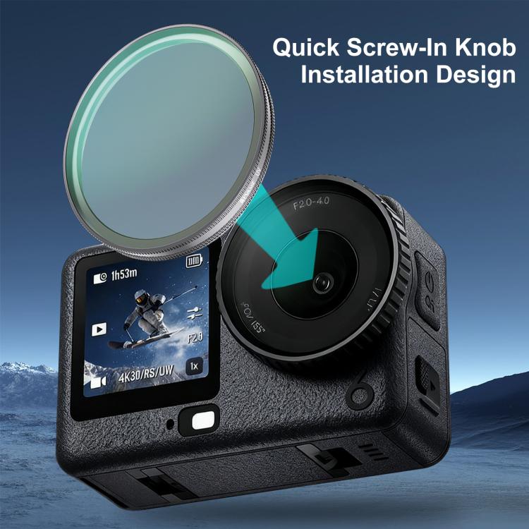 For DJI Osmo Action 6 PULUZ Action Camera UV Lens Filter