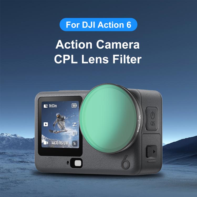 For DJI Osmo Action 6 PULUZ Action Camera CPL Lens Filter