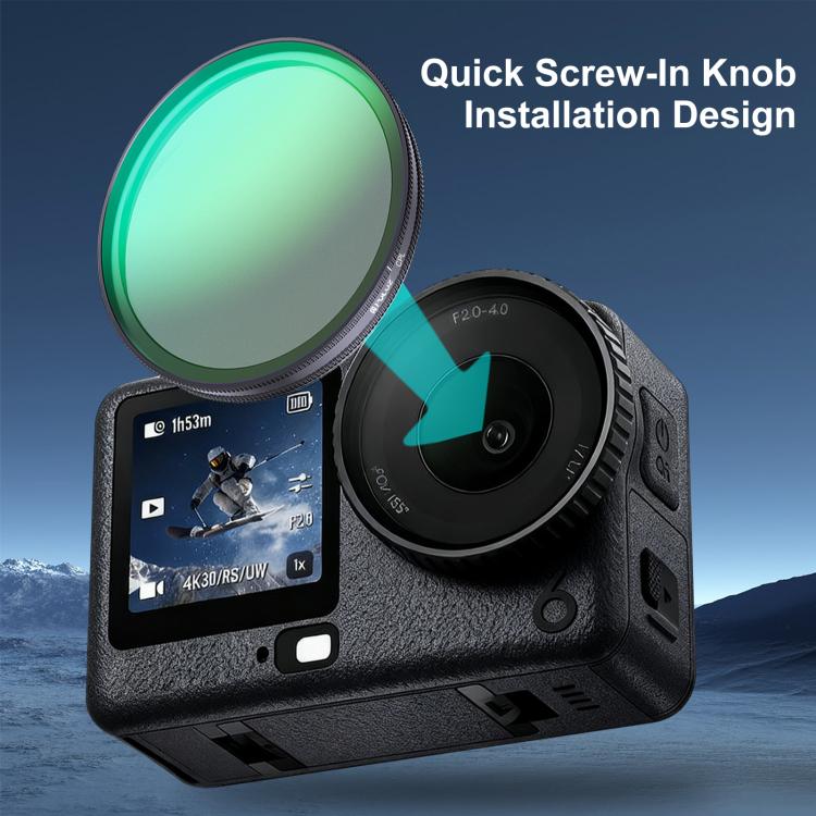 For DJI Osmo Action 6 PULUZ Action Camera CPL Lens Filter