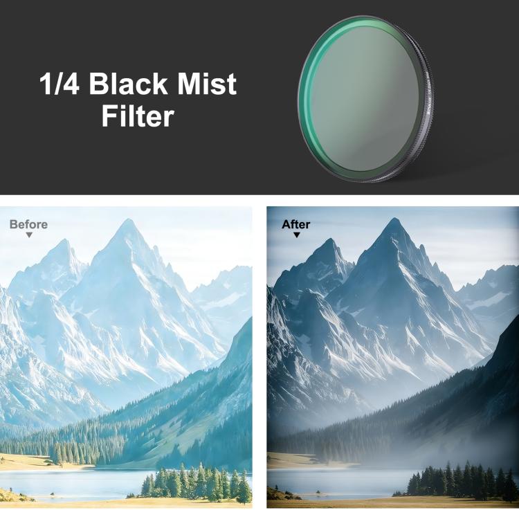 For DJI Osmo Action 6 PULUZ Action Camera Black Mist 1/4 Lens Filter