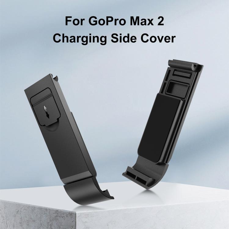 For GoPro MAX2 PULUZ ABS Battery Side Interface Cover  - Black