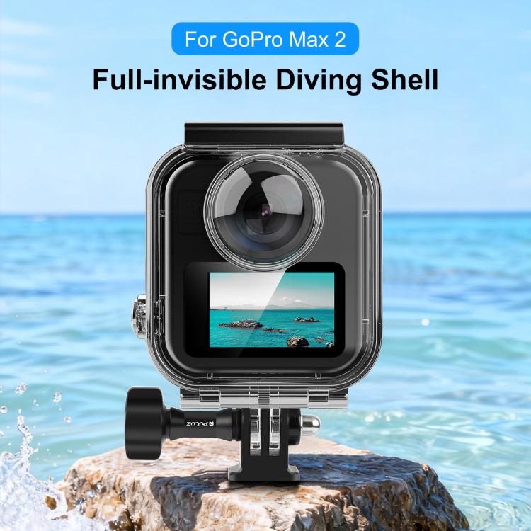 For GoPro MAX2 PULUZ 45m Underwater Waterproof Housing Diving Case  - Transparent