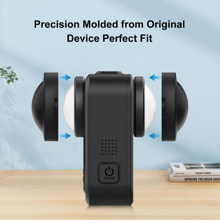 For GoPro MAX2 PULUZ Silicone Dual-Lens Cover  - Black