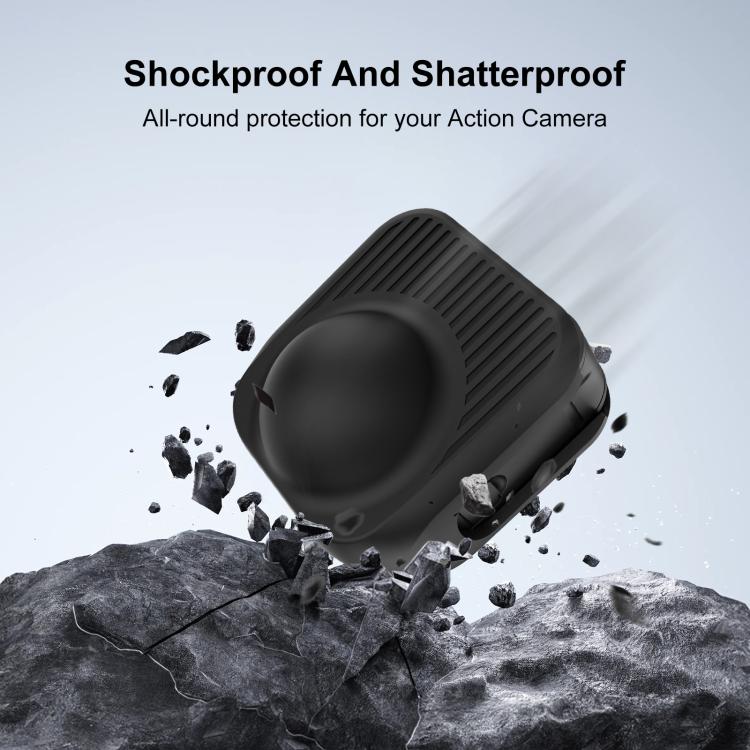 For GoPro MAX2 PULUZ Body Lens Silicone Protective Cover  - Black