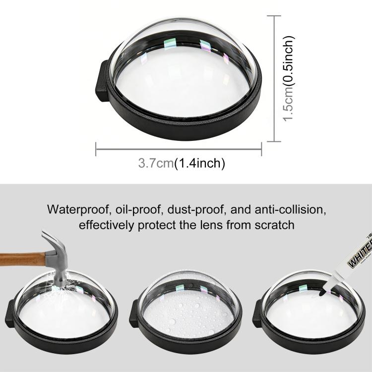 For GoPro MAX2 PULUZ Optical Tempered Glass Lens Guard Protective Cover  - Transparent