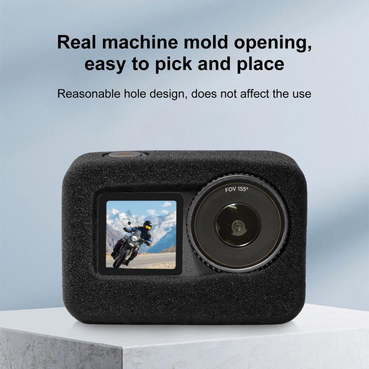 For DJI Osmo Action 6 PULUZ High Density Foam Windshield  - Black