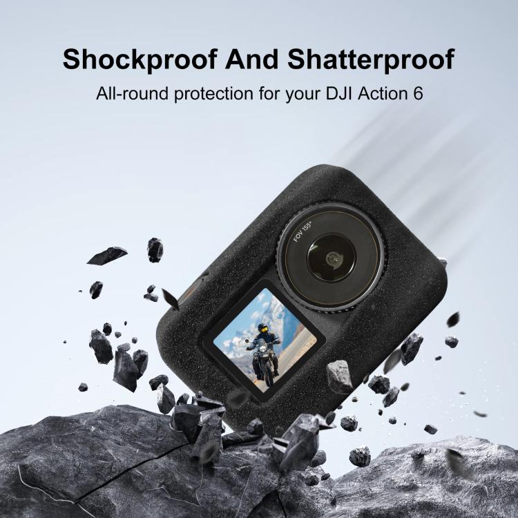 For DJI Osmo Action 6 PULUZ High Density Foam Windshield  - Black
