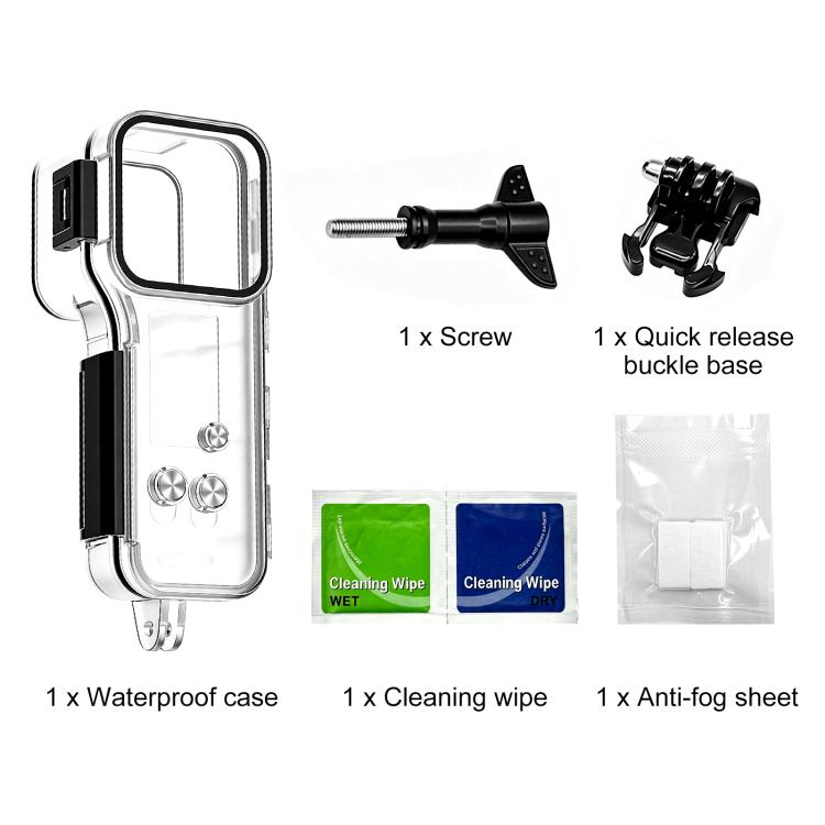 For DJI Osmo Pocket 4 Gimbal Camera 50m Diving Waterproof Case  - Transparent