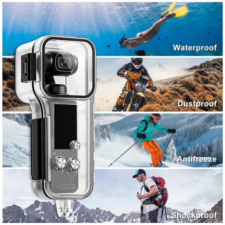 For DJI Osmo Pocket 4 Gimbal Camera 50m Diving Waterproof Case  - Transparent