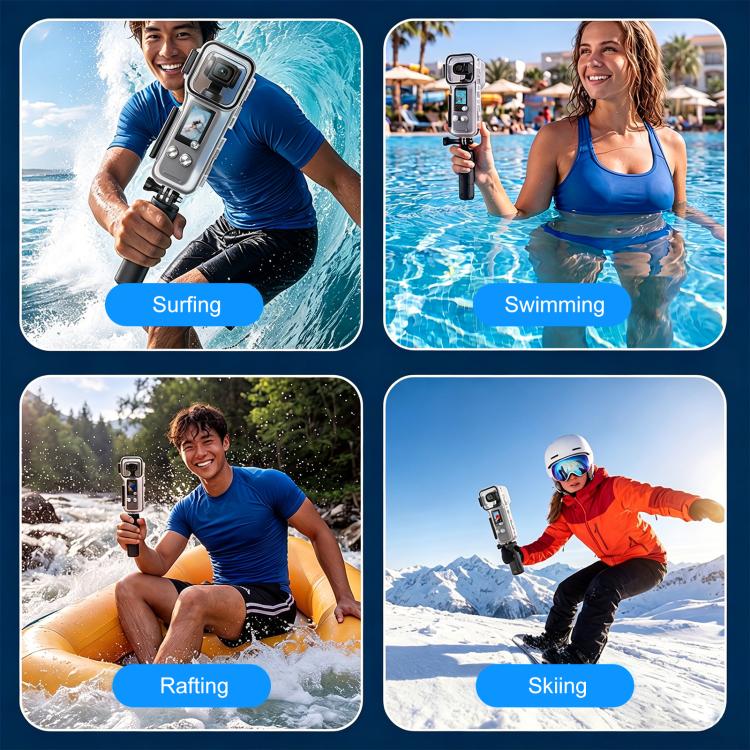 For DJI Osmo Pocket 4 Gimbal Camera 50m Diving Waterproof Case  - Transparent