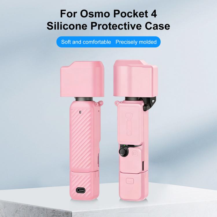For DJI OSMO Pocket 4 PULUZ 4 in 1 Body Lens Handle Screen Silicone TPU Cover
