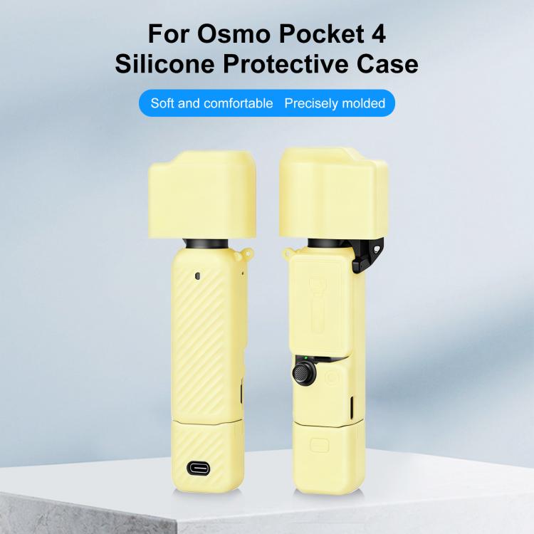 For DJI OSMO Pocket 4 PULUZ 4 in 1 Body Lens Handle Screen Silicone TPU Cover